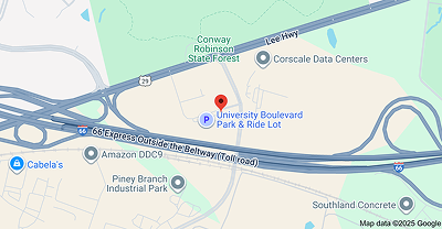 Map showing the University Boulevard slug line location.